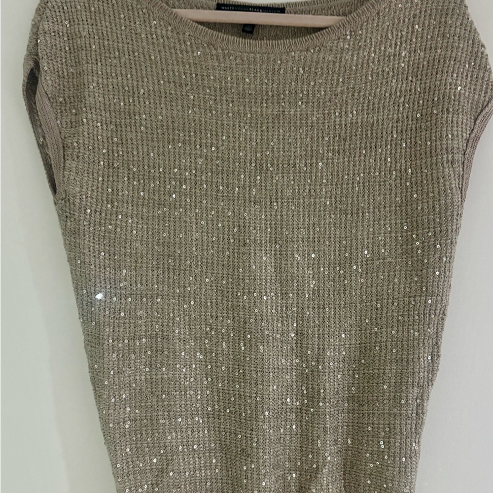Sequin Embellished Beige Top